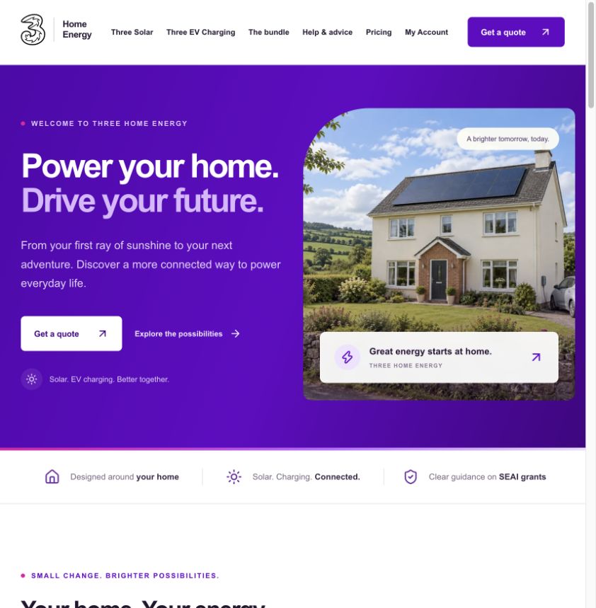 Home Energy prototype homepage